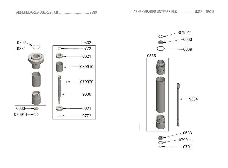 Gigamix abnehmbarer Fuss TB015 / 9330